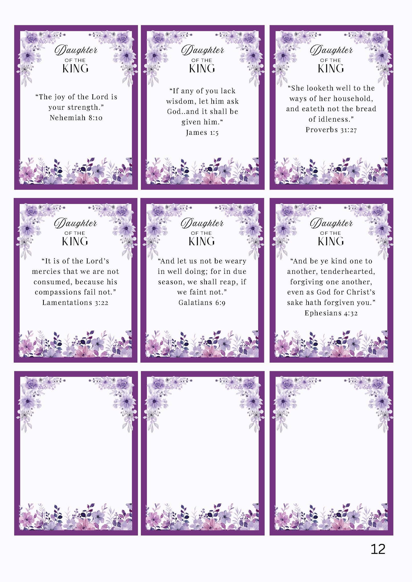 Daughter of the King Faith-Based Purple Christian Planner