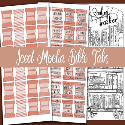 Printable Bible Tabs - Iced Mocha