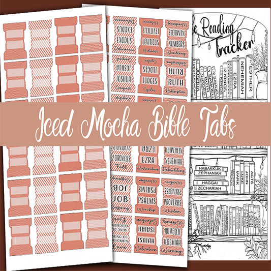 Printable Bible Tabs - Iced Mocha