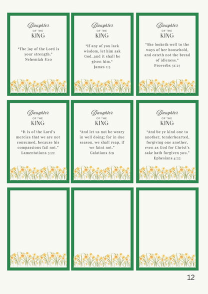 Daughter of the King Faith-Based Yellow Floral Christian Planner
